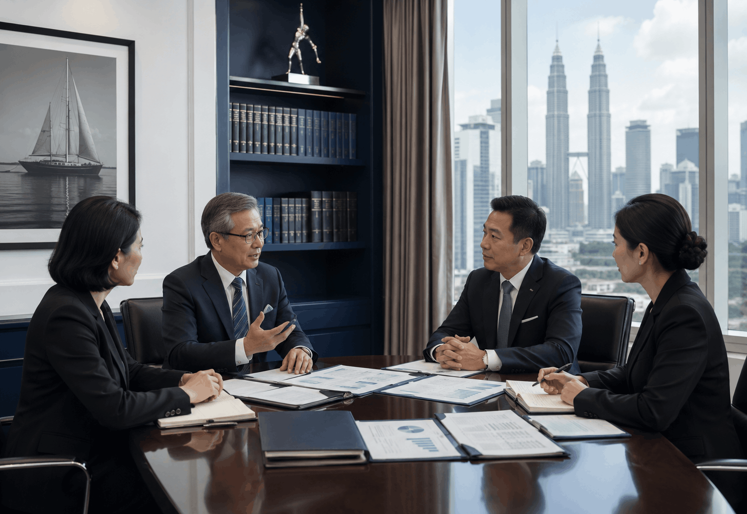 Formal legal team advising financial and corporate clients in Kuala Lumpur